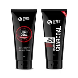 BEARDO Men Set of Activated Charcoal Face Wash 50ml & Peel Off Mask 50g-17