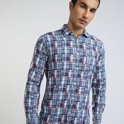 Parx Men Cutaway Collar Abstract Printed Cotton Slim Fit Casual Shirt-image-29