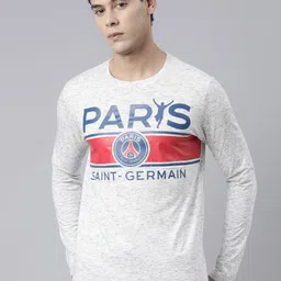 PSG Men Off White Brand Logo Paris Saint-Germain Printed Cashmere T-shirt-image-2