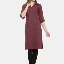 Sayesha Women Purple Geometric Pure Cotton Kurta-57