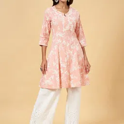 RANGMANCH BY PANTALOONS Floral Printed Cotton A-Line Kurta-image-27