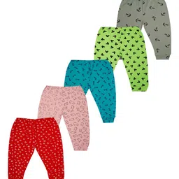 Kiddeo Boys Pack of 5 Multicolored Printed Lounge Pants-image-1
