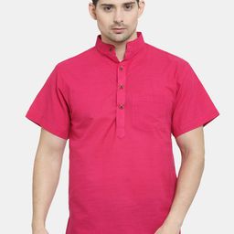 Enchanted Drapes Band Collar Pure Cotton Straight Kurta-image-62