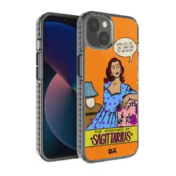DailyObjects Orange Printed Sagittarius iPhone 13 Phone Case image 1