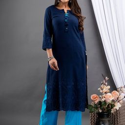SUTI Women Solid Thread Work Kurta-image-87