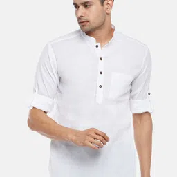 indus route by Pantaloons Men Off White Kurta-image-83