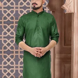 CELLUX Band Collar Long Sleeves Straight Kurta-picture-36