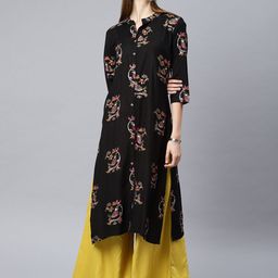 Swishchick Quirky Embroidered Cotton Straight Kurta-22