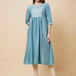 Globus Floral Yoke Design Empire Anarkali Kurta-48