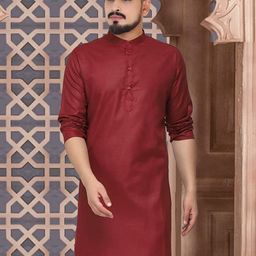 CELLUX Band Collar Long Sleeves Straight Kurta-picture-24