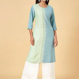 RANGMANCH BY PANTALOONS Geometric Printed Straight Kurta-image-27