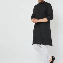 Armaan Ethnic Men Black Kurta-image-51