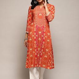 Biba Ethnic Motif Straight Kurta-image-103