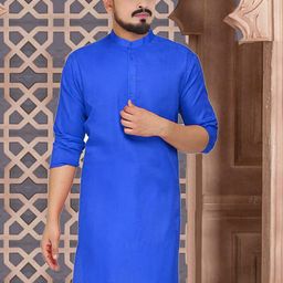 CELLUX Band Collar Long Sleeves Straight Kurta-picture-49