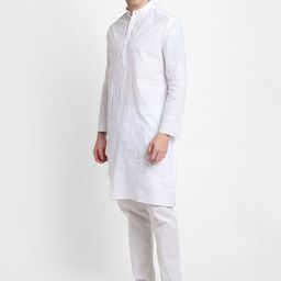 DEVOILER Men White Kurta-41