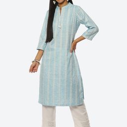 Rangriti Women Ethnic Motif Striped Kurta-image-58