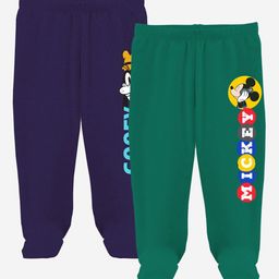 Minicult Unisex Kids Pack of 2 Footed Cotton Lounge Pants-image-70