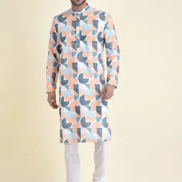 TABARD Men Cotton Printed Kurta-image-75
