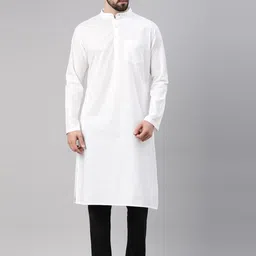 WHITE HEART Men White Kurta-picture-18