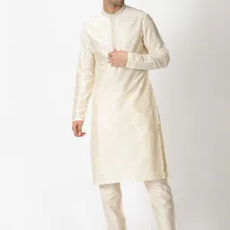 Saffron Threads Mandarin Collar Regular Kurta-image-53