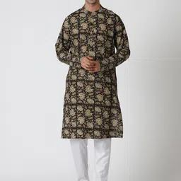 Saffron Threads Bagru Hand Block Printed Pure Cotton Kurta-picture-11