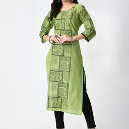 RIYA Women Ethnic Motifs Printed Block Print Kurta-15