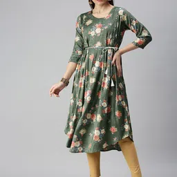 SHOWOFF Floral Printed Pleated Anarkali Kurta-picture-34