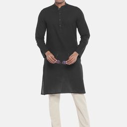 indus route by Pantaloons Men Black & White Kurta-18