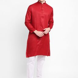 DEVOILER Men Maroon Kurta-51