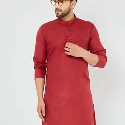 Armaan Ethnic Men Maroon Ethnic Kurta-image-37