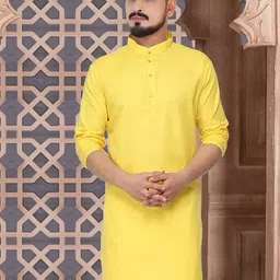 CELLUX Band Collar Long Sleeves Straight Kurta-picture-44