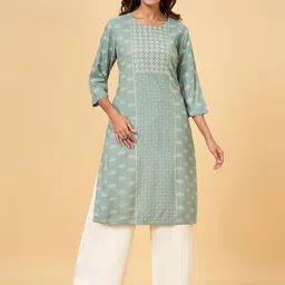 RANGMANCH BY PANTALOONS Floral Printed Straight Kurta-image-90