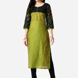 RIYA Women Floral Block Print Kurta-image-12