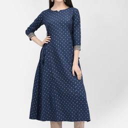Span Ethnic Motifs Printed A-Line Kurta-image-12