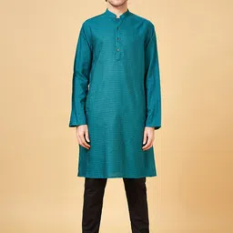 indus route by Pantaloons Checked Pure Cotton Kurta-image-34
