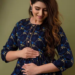 Mialo fashion Floral Printed Maternity Cotton Ethnic Dress-picture-49