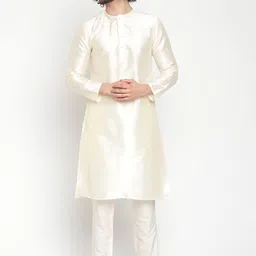 Abhishti Ivory Banarasi Kurta-image-97
