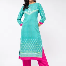 Pannkh Ethnic Motifs Printed Boat Neck Regular Kurta-picture-21