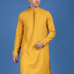 Sanwara Chikankari Mandarin Collar Cotton Kurta-image-49
