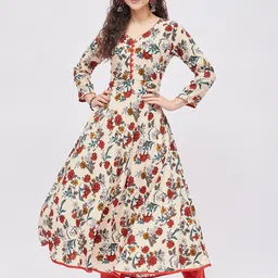 Tissu Plus Size Floral Printed Floral Anarkali Kurta-52