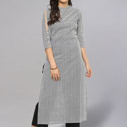 Idalia Women Black & White Striped Kurta-image-91