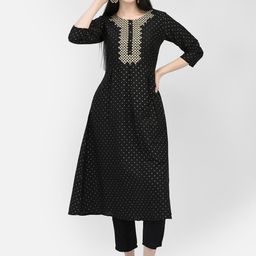 Span Ethnic Motifs Printed Sequinned Kurta-picture-15