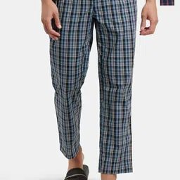 DIGITAL SHOPEE Pack Of 2 Checked Cotton Mid-Rise Lounge Pants-image-81