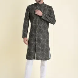 TABARD Men Cotton Printed Kurta-image-84
