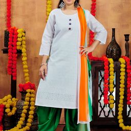 Sangria Girls Embroidered Cotton Kurta-22