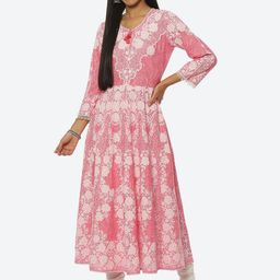 Rangriti Women Floral Printed Anarkali Kurta-picture-40