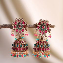 Priyaasi Gold-Plated Contemporary Jhumkas-52