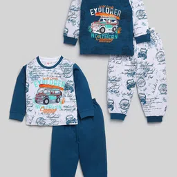 Mars Infiniti Boys Pack Of 2 Printed Pure Cotton T-shirt with Pyjamas-image-65