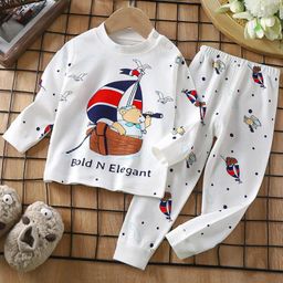 Bold N Elegant Kids Printed Pure Cotton T-shirt with Joggers-image-36
