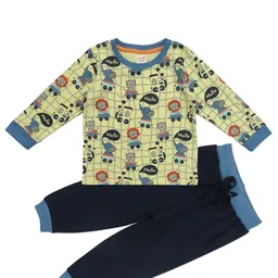 Clothe Funn Boys Cotton Printed T-shirt with Trousers-image-69